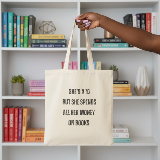 She A 10 Tote Bag (Black) Printify