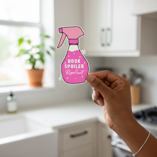 Book Spoiler Sticker Printify