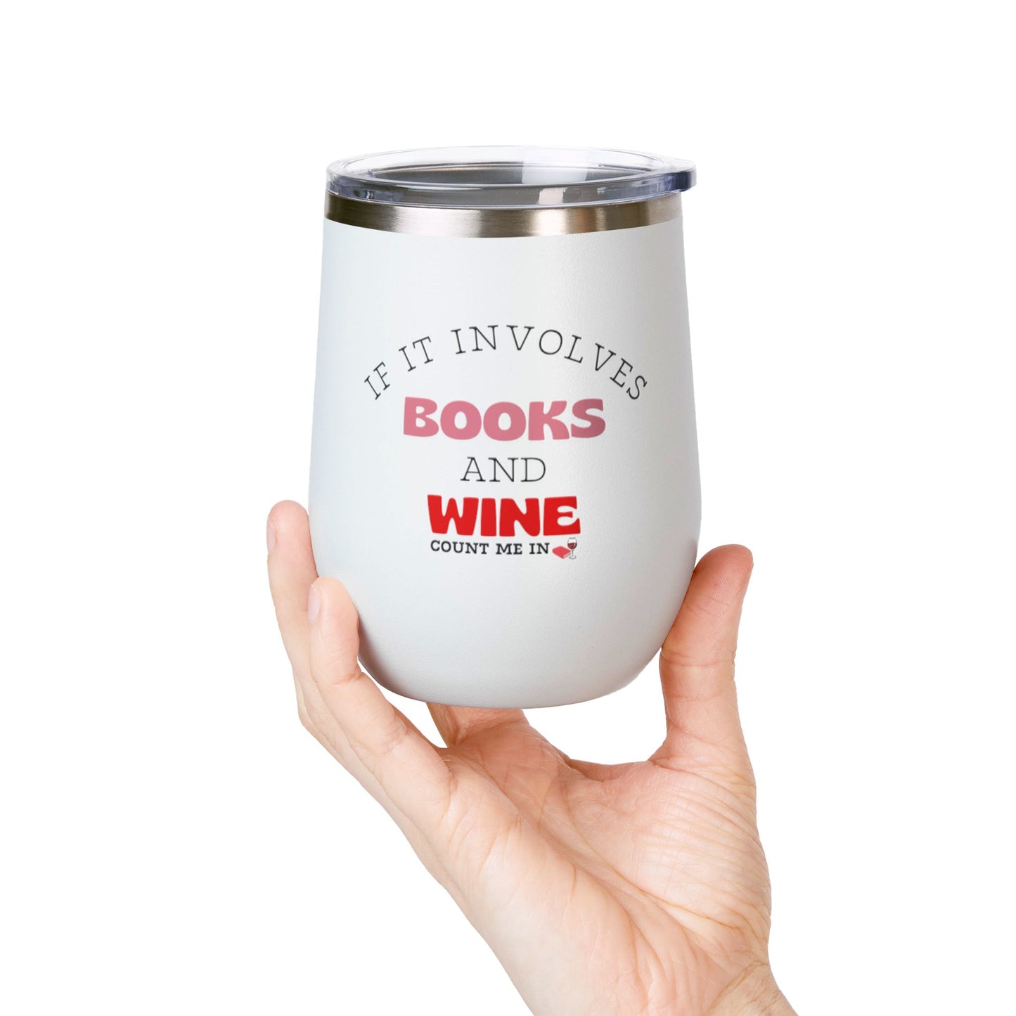 Books and Wine Tumbler