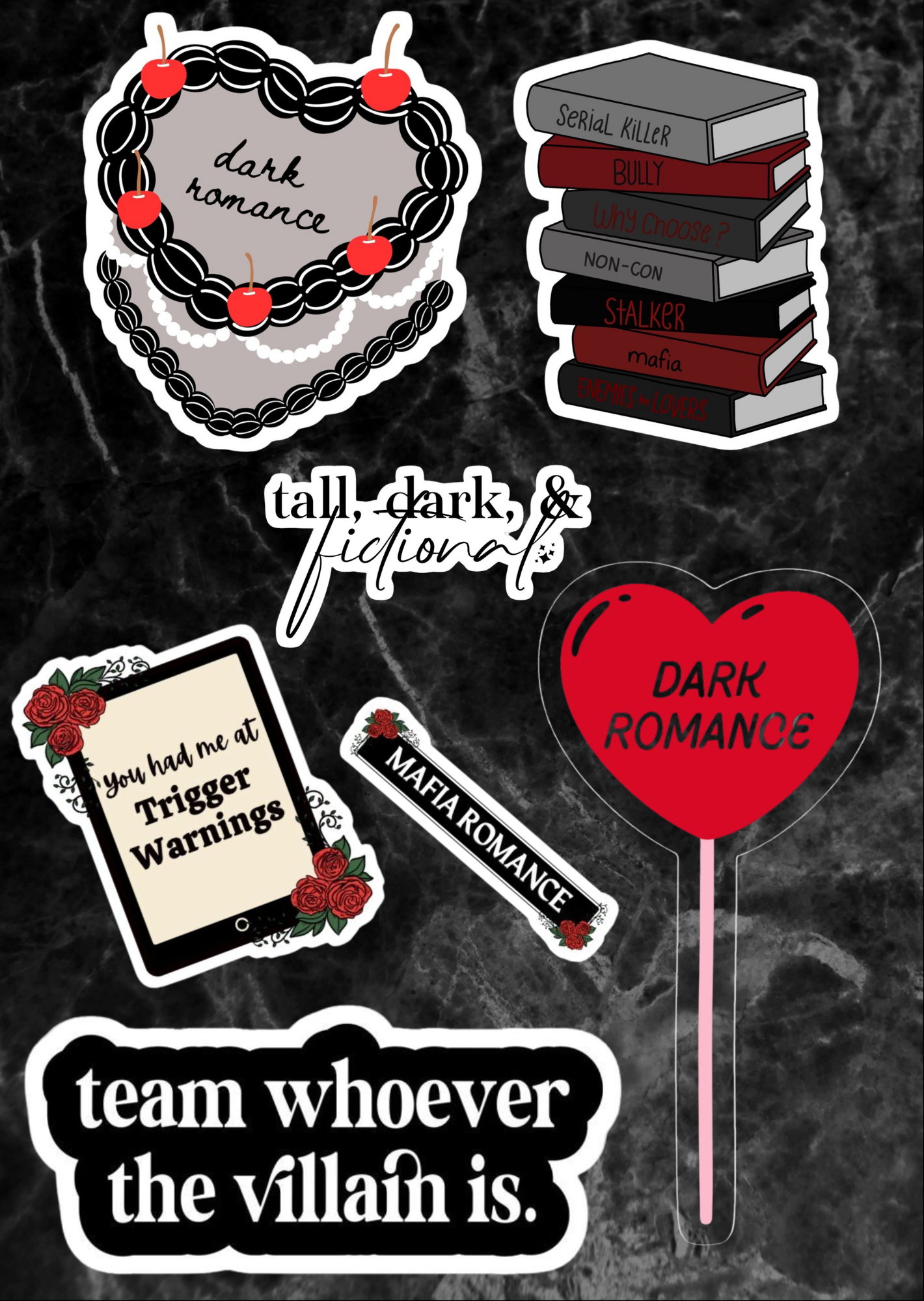 Dark Romance Kindle Case Insert